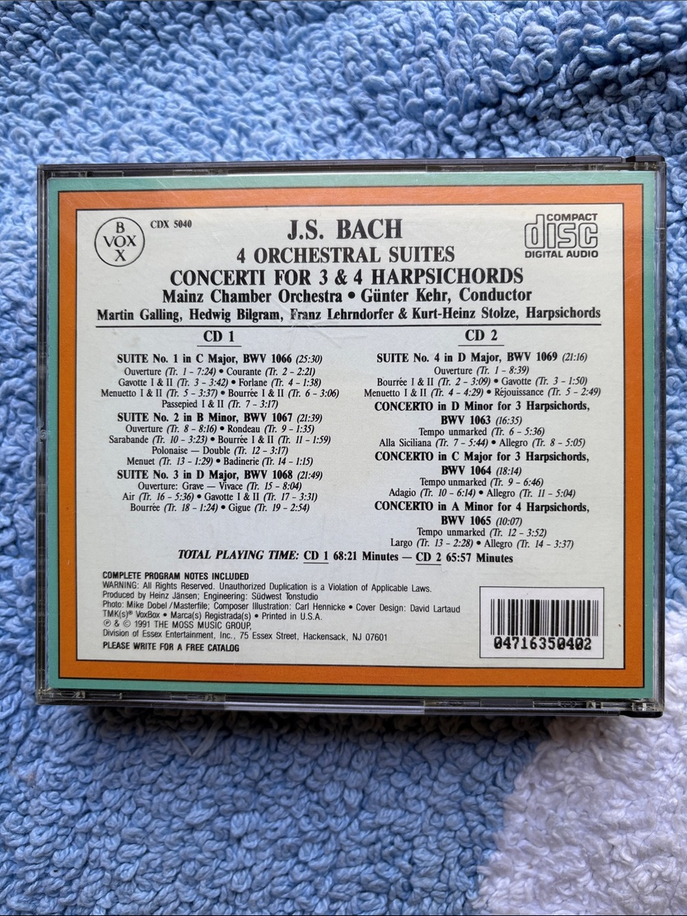VoxBox J.S. Bach Two-CD Set - Picture 2 of 5
